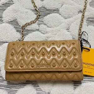 VALENTINO Leather Chain Wallet / Crossbody